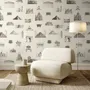 Vintage World Architecture Sketch Wallpaper Mural
