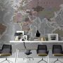 Soft Colorful Political World Map Wallpaper Mural