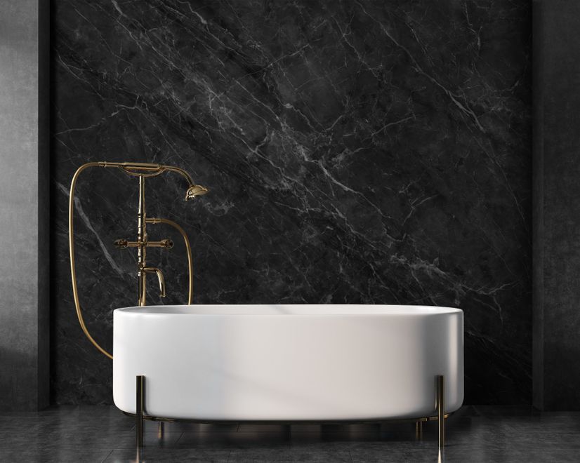 Dark Faux Marble Granite Slate Wallpaper Mural