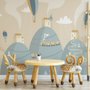 Papier peint Montgolfière douce avec petite maison