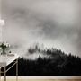 Misty Dark Forest Landscape Wallpaper Mural