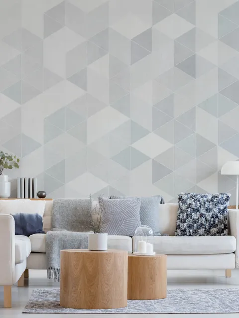 Scandinavian Style Pastel Geometric Design Wallpaper - STYLE 1
