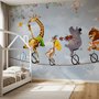 Cartoon Slackline with Animals Wallpaper Mural