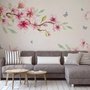 Papier peint fleurs de cerisier roses