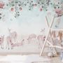 Papier peint cerfs dans le jardin floral