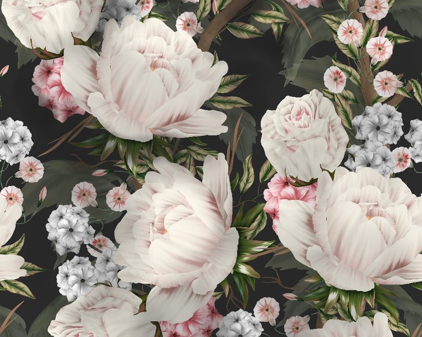 Light Blossom Flowers Wallpaper Mural