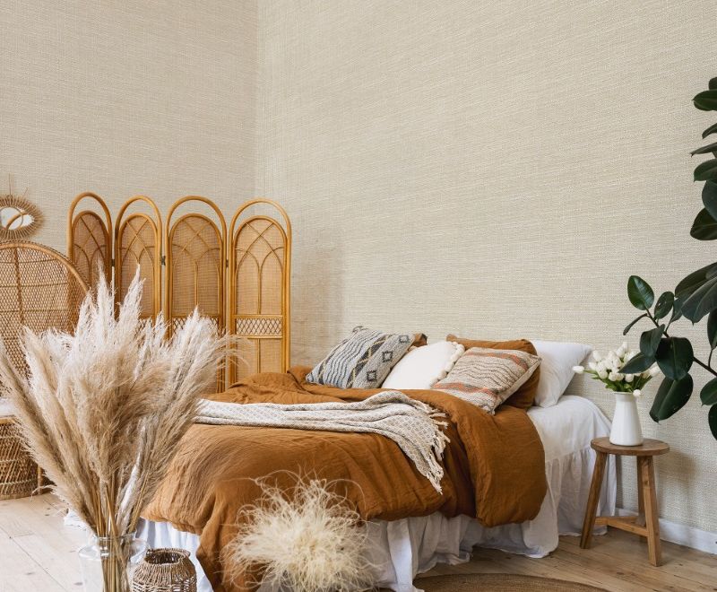 Beige Chenille Texture Wallpaper Mural