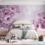 Drawn Pink Peony Floral Wallpaper Mural