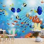 Fototapete Unterwasserwelt im Cartoon-Stil