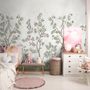 Chinoiserie Gartenbäume und Vögel Landschaft Fototapete