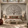 Antiker Römischer Gartenbaum mit Mosaikkunst-Fototapete
