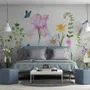 Cartoon Colorful Flower Garden Wallpaper Mural