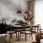 Misty Dark Forest Landscape Wallpaper Mural