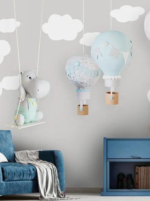 Teddy Bear Clouds and Balloons Wallpaper Mural