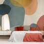 Abstract Geometric Shapes Paintbrush Art Wallpaper Mural