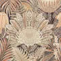 Papier Peint Panoramique Vintage Fleurs Tropicales et Feuilles Terracotta