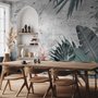 Old Tropical Leaf Wallpaper Mural