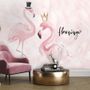 Powder Pink Flamingo Wallpaper Mural