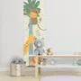 Tableau de croissance des enfants avec animaux tropicaux Stickers muraux