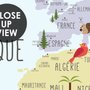  Carte éducatif en Français - Papier peint carte du monde éducative avec animaux pour enfants et bébé
