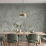 Monochrome Tropical Botanical Wallpaper Mural