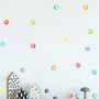 Kids Watercolor Colorful Polka Dots Wall Decal Sticker