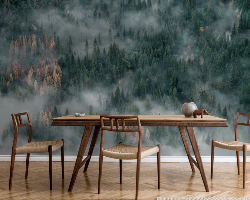 Misty Forest Wallpaper Mural