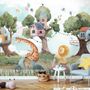 Kids Forest Animals with Treehouse Wallpaper Mural