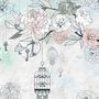 Hanging Keys on Floral Tree Wallpaper Mural