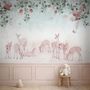 Deer in the Floral Garden Wallpaper Mural