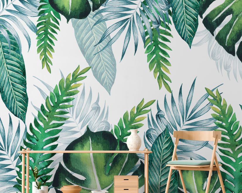 Tropical Palm Leaf Wallpaper Mural