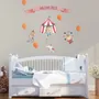 Kids Watercolor Circus with Cute Bear Fox Elephant Panda Wall Decal Sticker