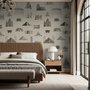 Vintage World Architecture Sketch Wallpaper Mural