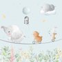 Papier peint animaux volants mignons et cirque amusant