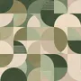 Retro Abstract Geometric Shapes Wallpaper Mural