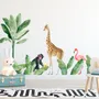 Kids Tropical Safari Animals Set Wall Decal Sticker