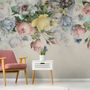 Vintage Colorful Floral Wallpaper Mural