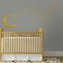 Gold Moon and Little Stars Wall Decal Sticker