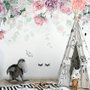 Vintage Peony Flowers Wallpaper Mural