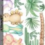 Cute Watercolor Dinosaur Wall Decal Sticker