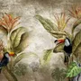 Nostalgic Toucan in the Tropical Forest Wallpaper Mural