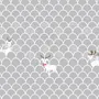 Kids Gray Fishscale Pattern and White Deer Wallpaper Mural