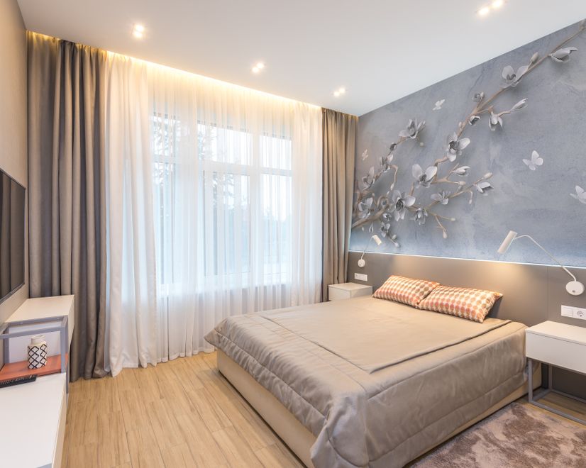 Artistic Magnolia Flowers and Branches Wallpaper Mural