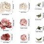 Weiches Rotes Pfingstrosen Blumen Wandtattoo