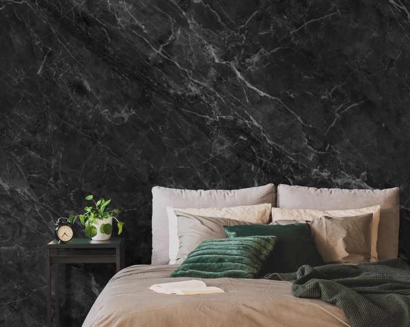 Dark Faux Marble Granite Slate Wallpaper Mural