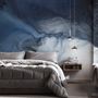 Abstract Dark Blue Brush Wallpaper Mural