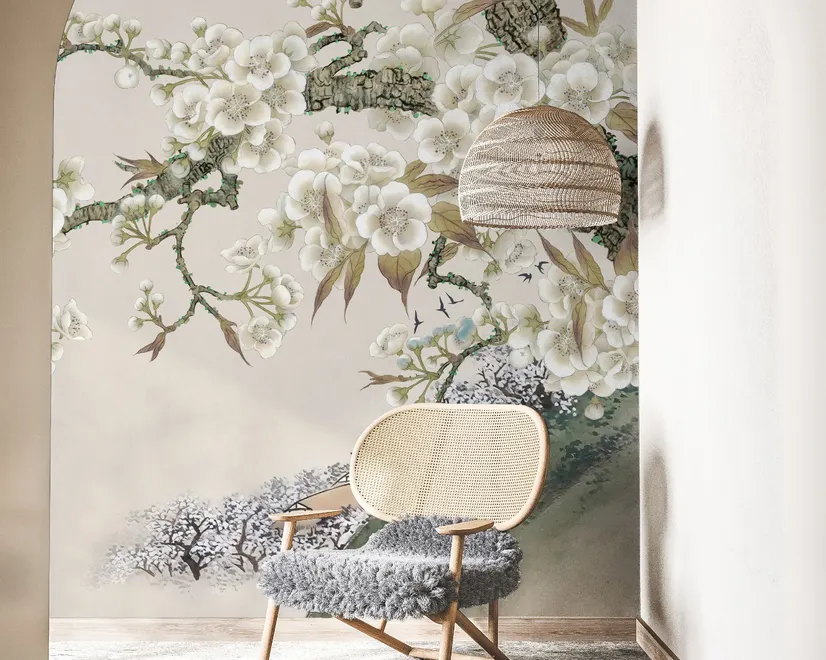 Papier peint panoramique Retro Plum Blossom