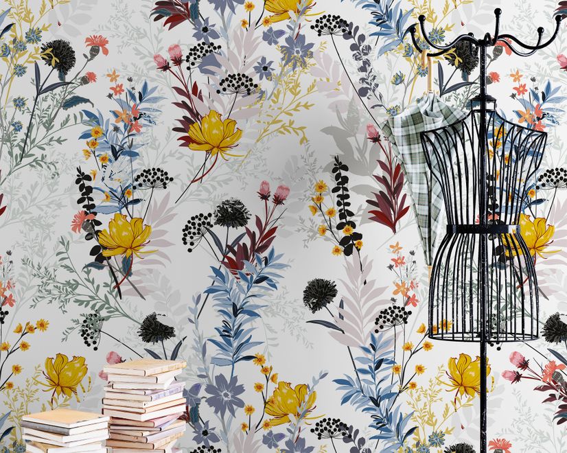 Colorful Wildflower Wallpaper Mural