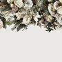 Retro Dark White Flowers Wallpaper Mural