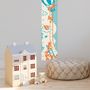 Kids Growth Chart With Hot Air Balloon Wall Decal Sticker